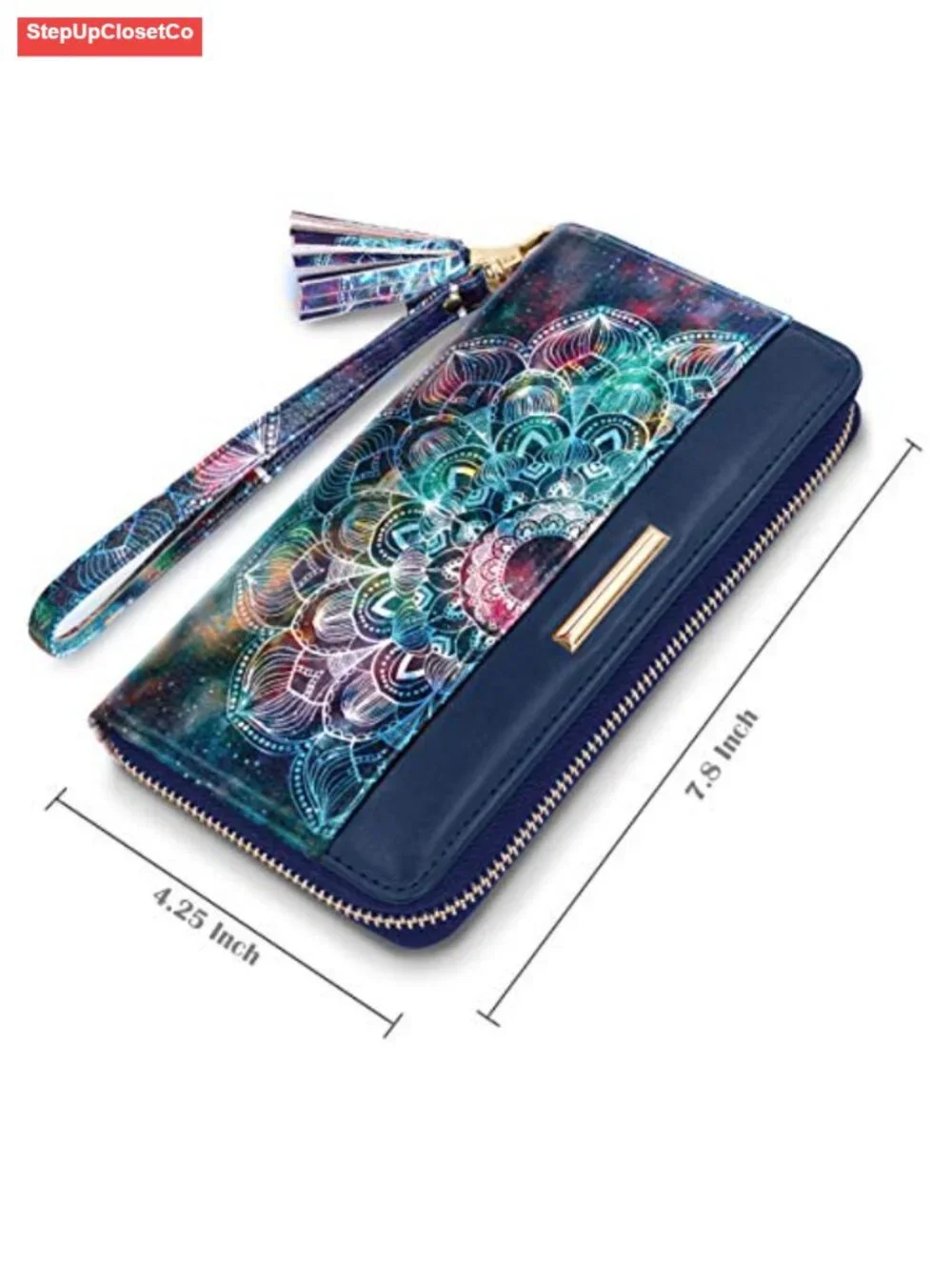 RFID Blocking Zipper Around Wallet for Women, PU Vegan Leather, 12 Card Slots